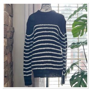 ZARA Striped Cozy Crewneck Sweater